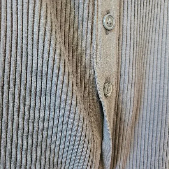 Polo Ralph Lauren Button Front Rib Knit Gray Pencil Skirt Medium - Picture 11 of 15